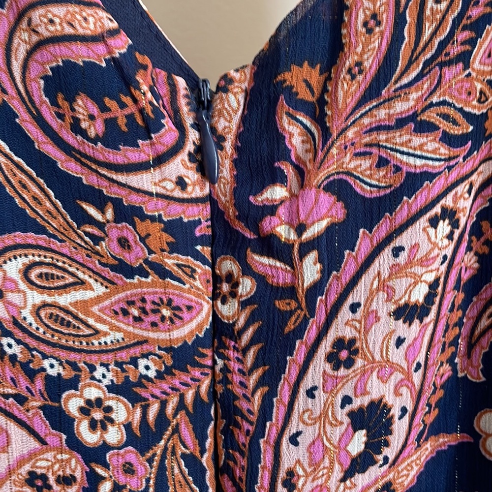Multi Color Maxi Dress with Ruffles. Adjustable straps. - Picture 7 of 7